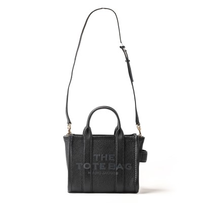 The Leather Micro Tote Bag Black