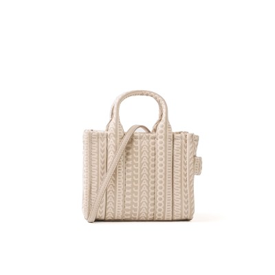 The Monogram Leather Micro Tote Bag Khaki