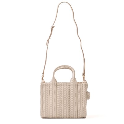 The Monogram Leather Micro Tote Bag Khaki