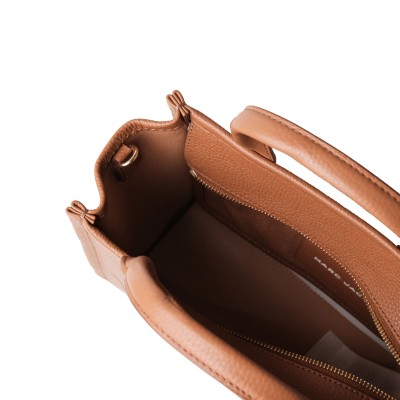 The Leather Micro Tote Bag Argan Oil