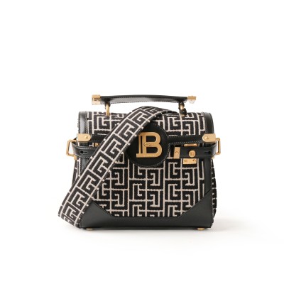 B-Buzz 23 Bag In Jacquard Monogram Black White