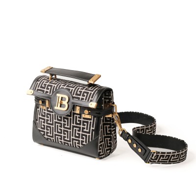 B-Buzz 23 Bag In Jacquard Monogram Black White