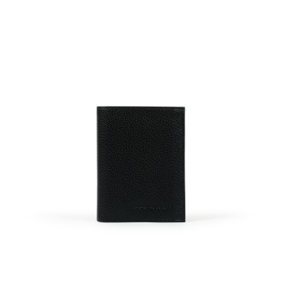 Le Foulonne Bifold Wallet Black Leather 6 Slot Card