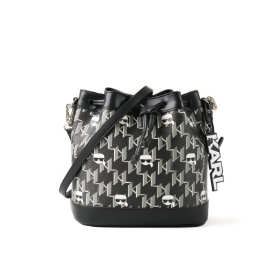 K/Ikonik Monogram Bucket Bag Black