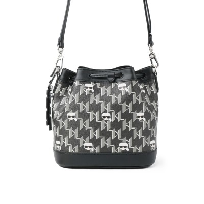 K/Ikonik Monogram Bucket Bag Black