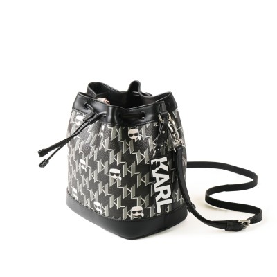 K/Ikonik Monogram Bucket Bag Black