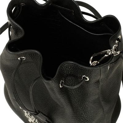 Flou Bucket Bag in Black Leather