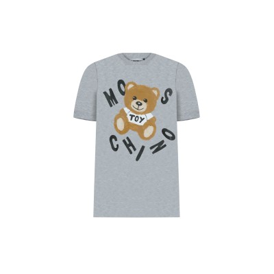 Kids Tshirt Grey Teddy Bear Logo Black