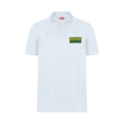 Polo Shirt Logo Kenzo Paris White