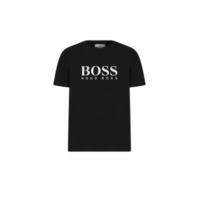 Kids Tee Tshirt Black Logo White