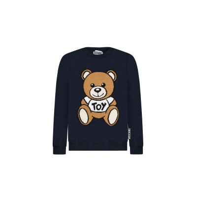 Kids Knit Sweater Teddy Toy Navy