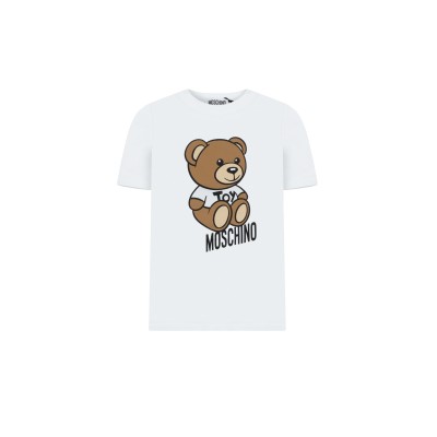 Kids Tshirt Teddy Toy Logo White