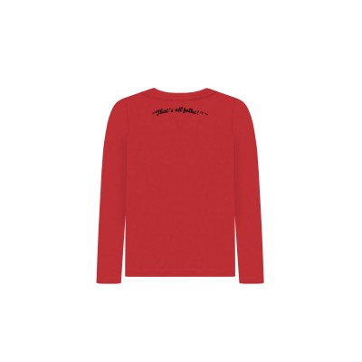 X Looney Tunes Kids Longsleeve Tshirt LNY Edition in Red With Black Logo