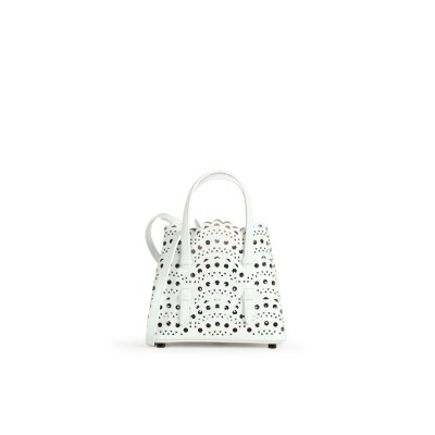 Mina 16 Tote Bag Vienne Wafe Calfskin in Optic White