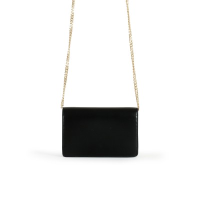 Wallet on Chain Margo in shiny Calfskin Black