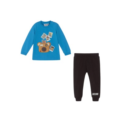 Kids 1Set Tshirt Long Sleeve And Pants Polaroid Blue