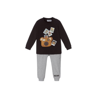 Kids 1Set Tshirt Long Sleeve And Pants Polaroid Black