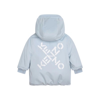 Kids Jacket Light Blue With Cross Logo White