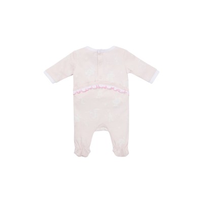 Baby Bunny Sleepsuit And Hat Light Pink