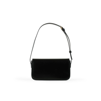 Shoulder Bag Claude In Shiny Calfskin Black