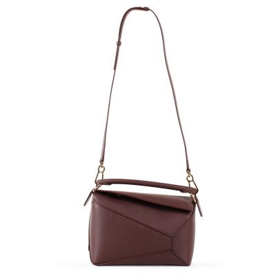 Small Puzzle Bag in Classic Calfskin Dark Burgandy