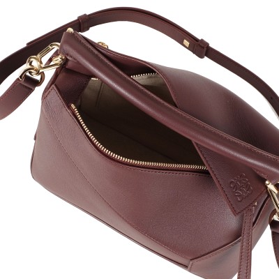 Small Puzzle Bag in Classic Calfskin Dark Burgandy