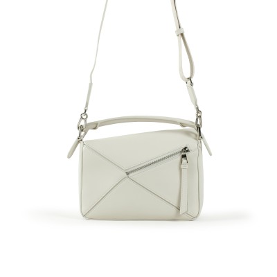 Small Puzzle Bag in Satin Calfskin Sea Salt