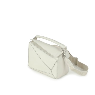 Small Puzzle Bag in Satin Calfskin Sea Salt