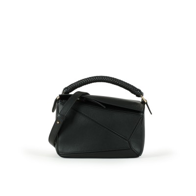 Small Puzzle Bag in Mellow Calfskin in Black