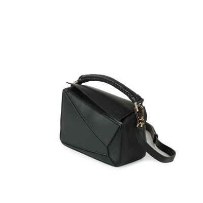 Small Puzzle Bag in Mellow Calfskin in Black