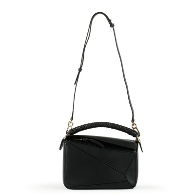 Small Puzzle Bag in Mellow Calfskin in Black