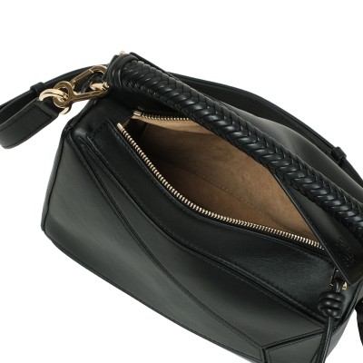 Small Puzzle Bag in Mellow Calfskin in Black