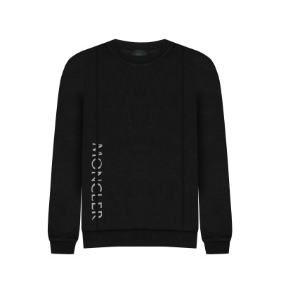 Sweatshirt Logo Patch Drawstring Chinos in Black