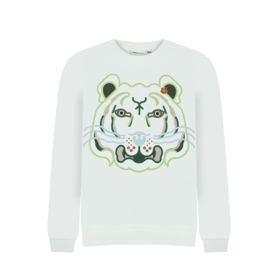 Sweatshirt K-Tiger White Green