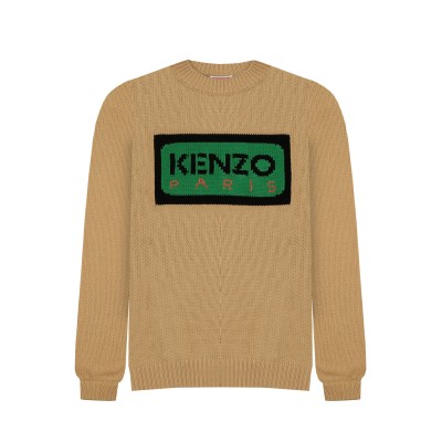 Jumper Logo Kenzo Paris Beige