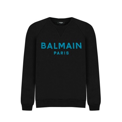 Sweatshirt Black Logo Blue