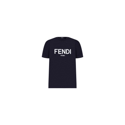 Kids Tshirt Fendi Roma Navy White