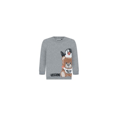 Kids Sweatshirt Teddy Toy Grey Melange