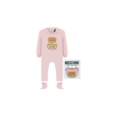 Baby 1 Set Jersey and Sock Teddy Bear in Sugar Rose