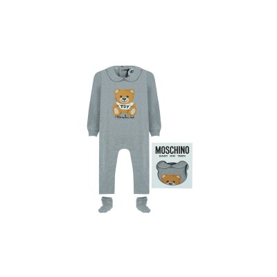 Baby 1 Set Jersey and Sock Teddy Bear in Grey