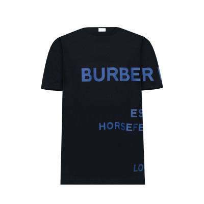 Horseferry Oversized Tshirt Print Cotton Black Blue