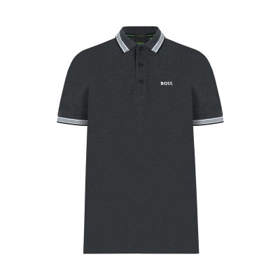 Polo Paddy 010 Dark Grey Logo White