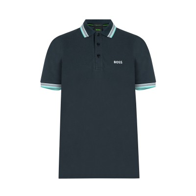 Polo Paddy 409 Dark Grey Logo White