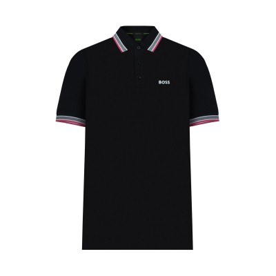 Polo Paddy 002 Black With Logo White