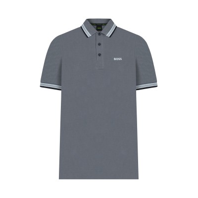 Polo Paddy 036 Medium Grey With Logo White