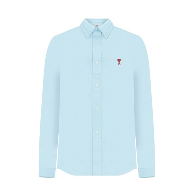 De Coeur Boxy Fit Shirt Button Down in Sky Blue