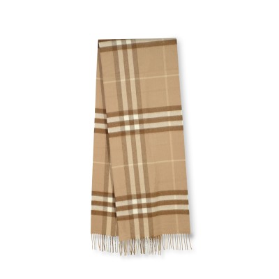 The Classic Check Cashmere Scarf in Brown