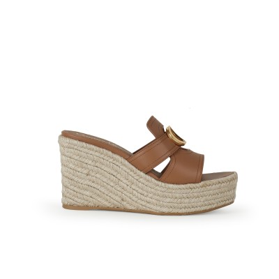 30 Montaigne Wedge Slide in Cuir