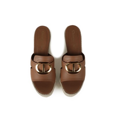 30 Montaigne Wedge Slide in Cuir