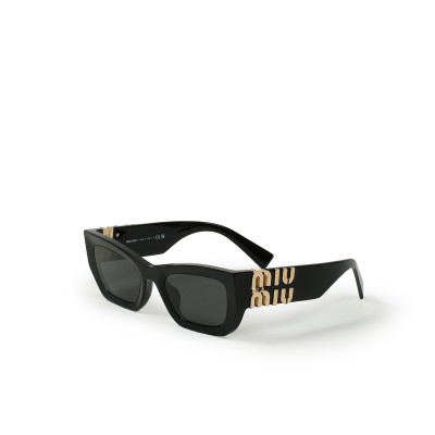 09WS Logo Sunglasses in Black GHW